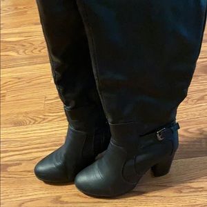 Black Knee High Boots